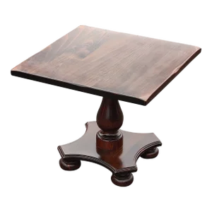 1960s Ethan Allen Pine Square Pedestal Side Table