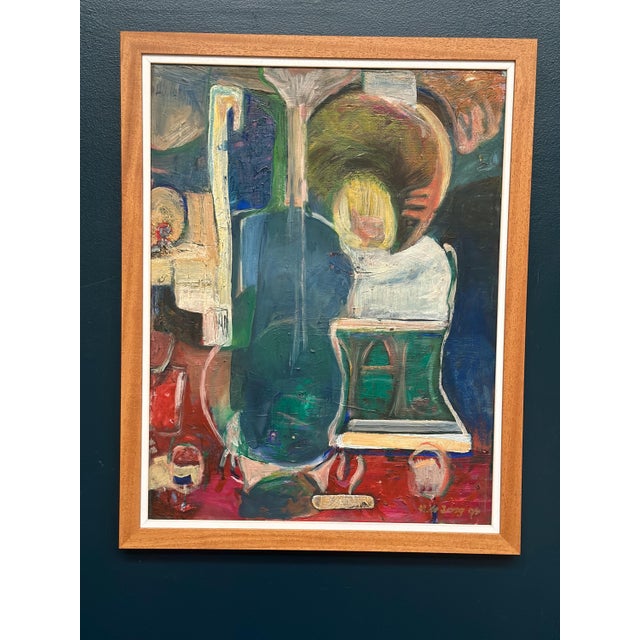 Hendrik De Jong, Abstract Composition, 1994, Oil on Canvas, Framed For Sale - Image 12 of 18