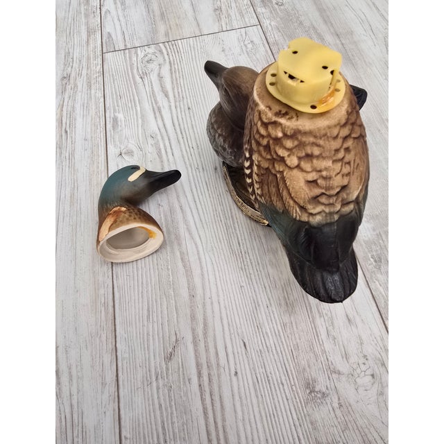 Vintage 1980 Jim Beam Ducks Unlimited "Blue-Winged Teal" Ceramic Whiskey DecanterDescription For Sale - Image 12 of 12