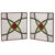 Art Deco Geometric Stained Glass Windows, Set of 2 For Sale - Image 3 of 12