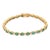 Metal 18k Yellow Gold 13.5cts Emerald and Diamond Tennis Bracelet For Sale - Image 7 of 9