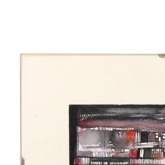 Painting - Marta Seixas - 1990 (signed). 'Places liquefied by bloody breaches'; mixed media on paper. Signed and dated...