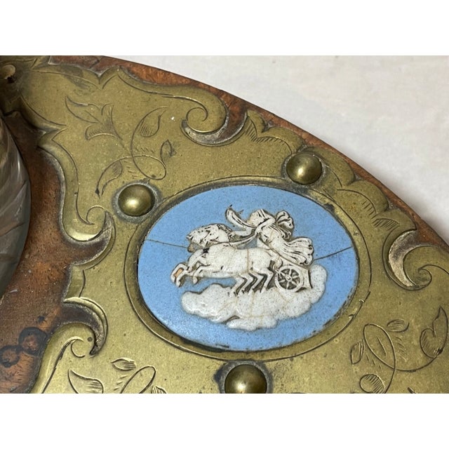 Antique 19th Century Wood Bronze Porcelain Glass Jasperware Inkwell Stand Jar For Sale - Image 14 of 15