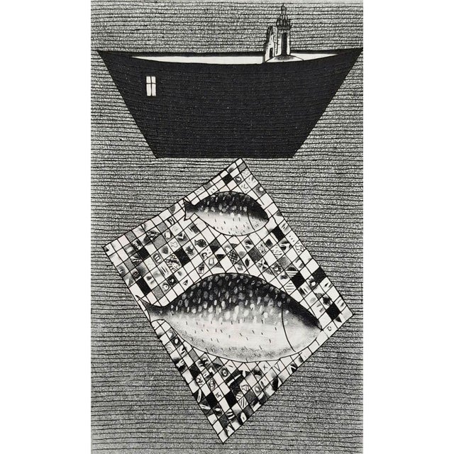 Contemporary Jerzy Dmitruk, Goldfish on the Way to Work (A Visual Documentation of Miracles), 2021, Etching For Sale - Image 3 of 8