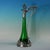 Art Nouveau WMF green glass silver plated claret jug of stylised form, the mount depicting bathing maidens. The handle and...