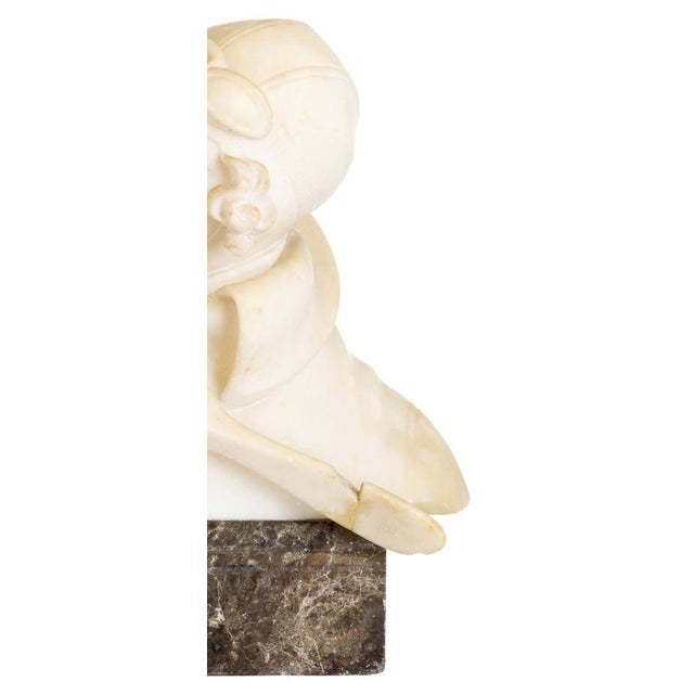 Sculpture, Amelia Earhart, 1890s, Alabaster & Marble For Sale - Image 4 of 8
