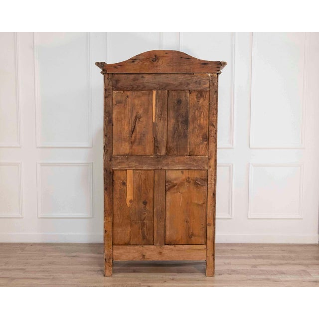 Wood Small 18th Century Louis XV–Period Curved Cabinet in Bleached Oak, France For Sale - Image 7 of 8