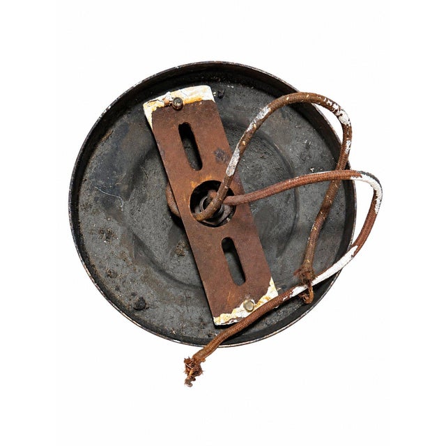 English Antique Colonial Brass Ceiling Light Frosted Glass Shade Floral For Sale - Image 3 of 6
