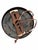 English Antique Colonial Brass Ceiling Light Frosted Glass Shade Floral For Sale - Image 3 of 6