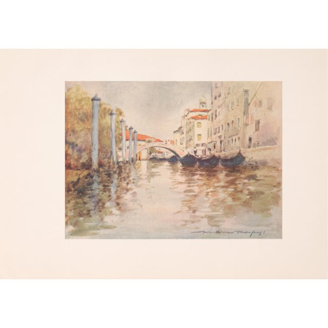 1912 Mortimer Menpes "Timber Boats From the Shores of the Adriatic", Original Print of Venice For Sale - Image 4 of 6