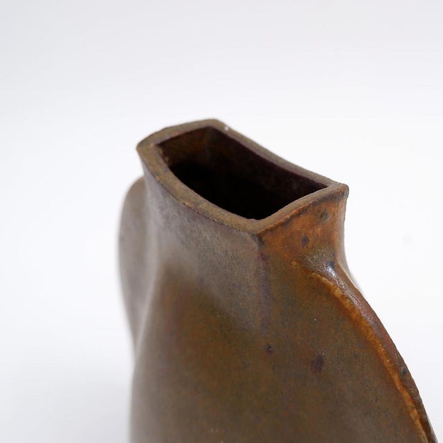 Vintage Abstract Stoneware Ceramic Vase, 1970s For Sale - Image 5 of 16