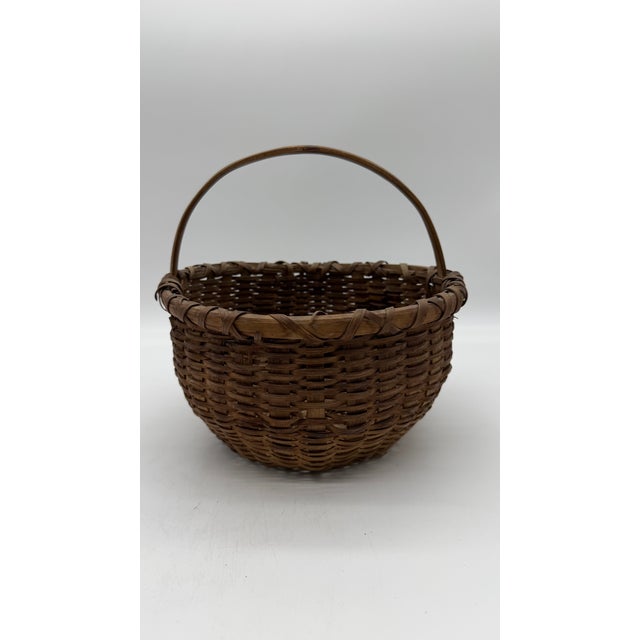 Avery Fine Antique Pennsylvania Folk Art Woven Split Oak Basket, 19th Century For Sale - Image 17 of 18
