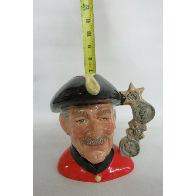 Late 20th Century Royal Doulton Chelsea Pensioner D6817 English Porcelain Character Mug For Sale - Image 5 of 11