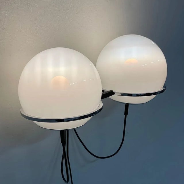 Tolkien ‘Lord of the Rings’ Wall Lamp with Two Morning Mist Glass Balloons by Raak, 1970s For Sale - Image 6 of 16