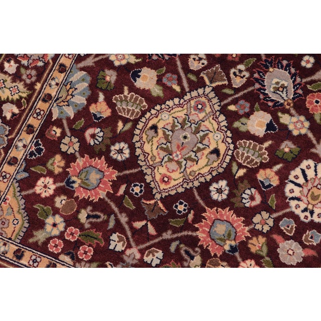 Shabby Chic 1990's Pak-Persian Aubergine/Aubergine Wool Rug - 3'1'' X 5'1'' For Sale In New York - Image 6 of 9