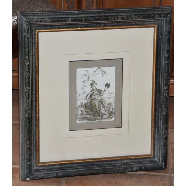 Framed print with Soicher Marin Fine Arts label for William Sonoma INC. Cast & wood heavy frame Measure 20" x 18" -...