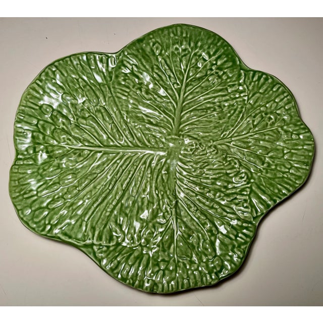 Barbara Eigen Handmade 16" Cabbage Leaf Platter-Signed For Sale - Image 9 of 9