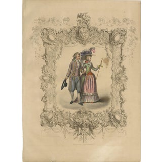 Court Costume, 1847, Lithograph For Sale