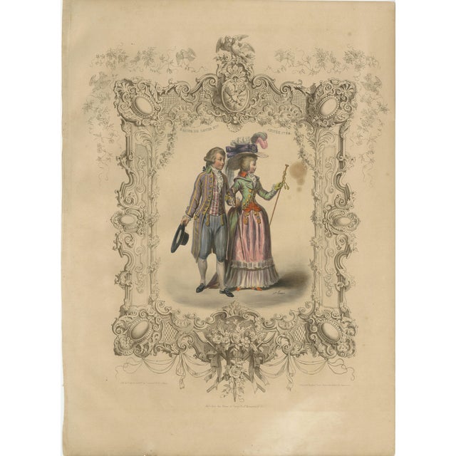 Court Costume, 1847, Lithograph For Sale
