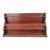 Vintage Mahogany Two-Tier Wall-Mounted Letter Rack With Brass Gallery Rails For Sale
