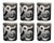 Cabinet of Curiosities Double Old Fashioned Glasses, Set of 6 Snake, Smoke For Sale