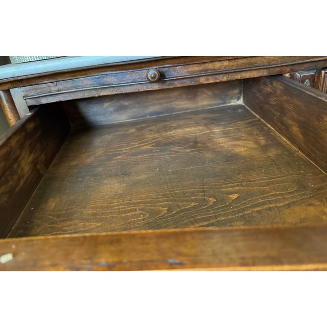 Late 19th Century French Burl Walnut Buffet Hutch With Original Carrara Marble Top For Sale - Image 10 of 12