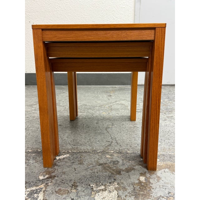 Bent Silberg Mobler Teak Nest Tables, Mid 20th Century, Set of Three For Sale In San Francisco - Image 6 of 12