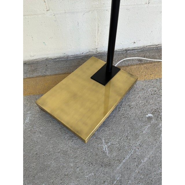 2020s Black & Brass Floor Lamp. For Sale - Image 5 of 5