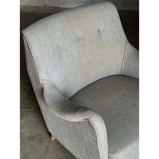 Textile 1950s Swedish Organic Lounge Barrel Chair Attributed to Lawrence Peabody for Selig For Sale - Image 7 of 12