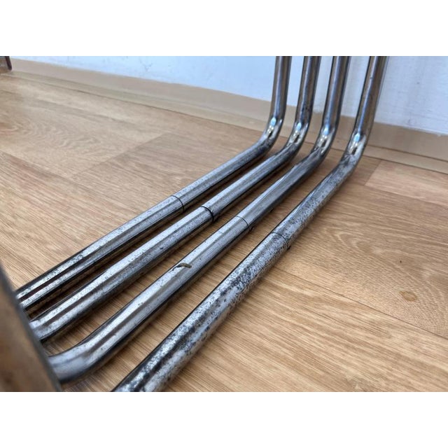 Bauhaus Bauhaus Chrome B9 Nesting Tables attributed to Jindrich Halabala, 1930, Set of 4 For Sale - Image 3 of 12