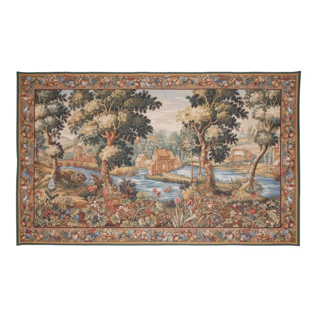 Verdure Chantilly Loom Woven Tapestry - 172 X 285 Cm (5'8" X 9'4") - Requires Rod Size 6 For Sale