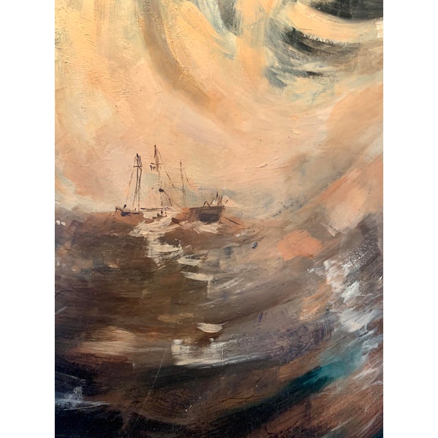 Metal Abstract “Stormy Seas” Oil Painting by David Harris For Sale - Image 7 of 9