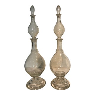 Antique (Circa 1920-1930) Apothecary Jars Owen’s Illinois/Corning Glass Circa 1940 - a Pair For Sale