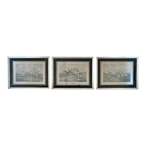 1960s After Henry Alken English Fox Hunting Aquatints, Set of Three