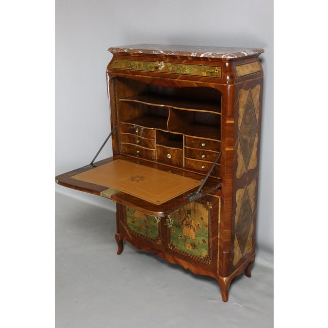 Tan Antique Wooden Secretary, 1700s For Sale - Image 8 of 13
