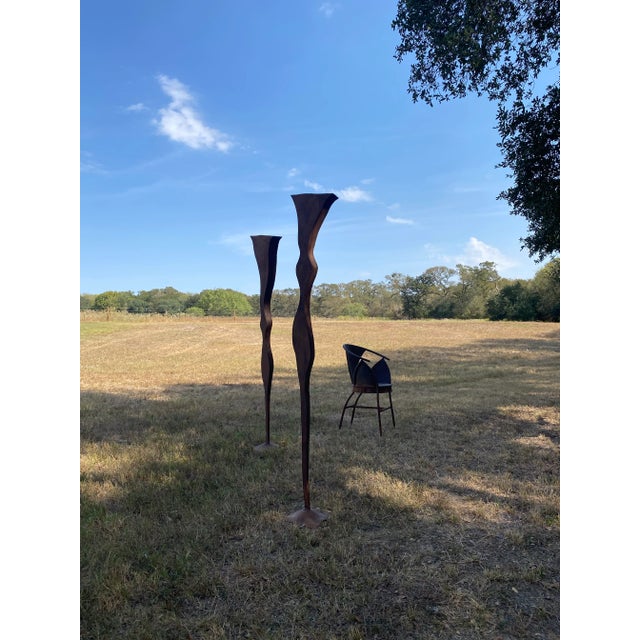 Welded Steel Sculptures (After Serra), a Pair For Sale - Image 11 of 18