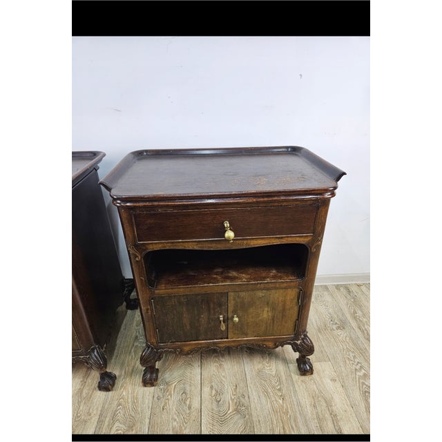 Nightstands with Marble Interiors by Elisabeth Zu Stolberg, Gut Hasselburg, 1930s, Set of 2 For Sale - Image 11 of 17
