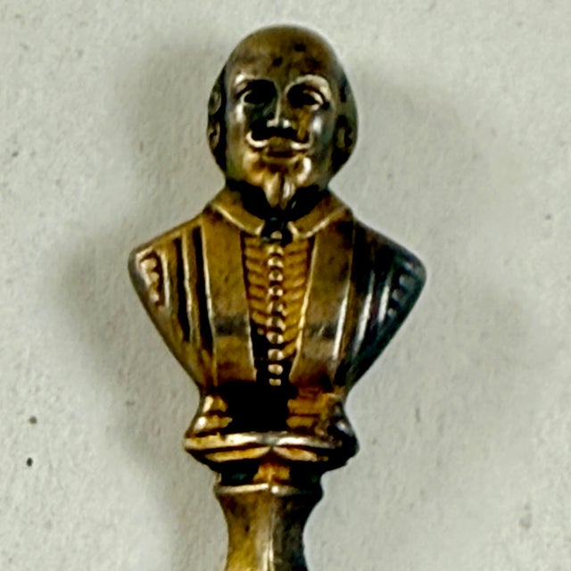 Birmingham English Brass Shakespeare Letter Knife-Bookmark, Dated 1902 For Sale - Image 4 of 10