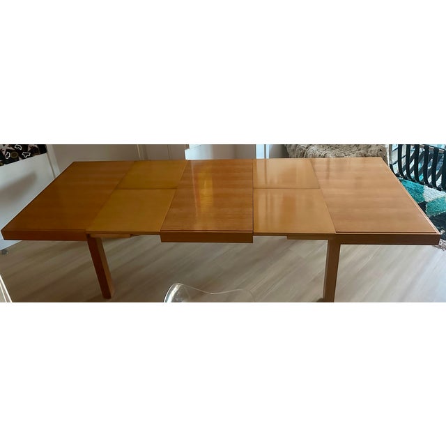 George Nelson for Herman Miller extension dining table in combed oak grain, the color comes alive depending on the angle...