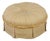 Custom Yellow Tufted Pleated Round Ottoman For Sale