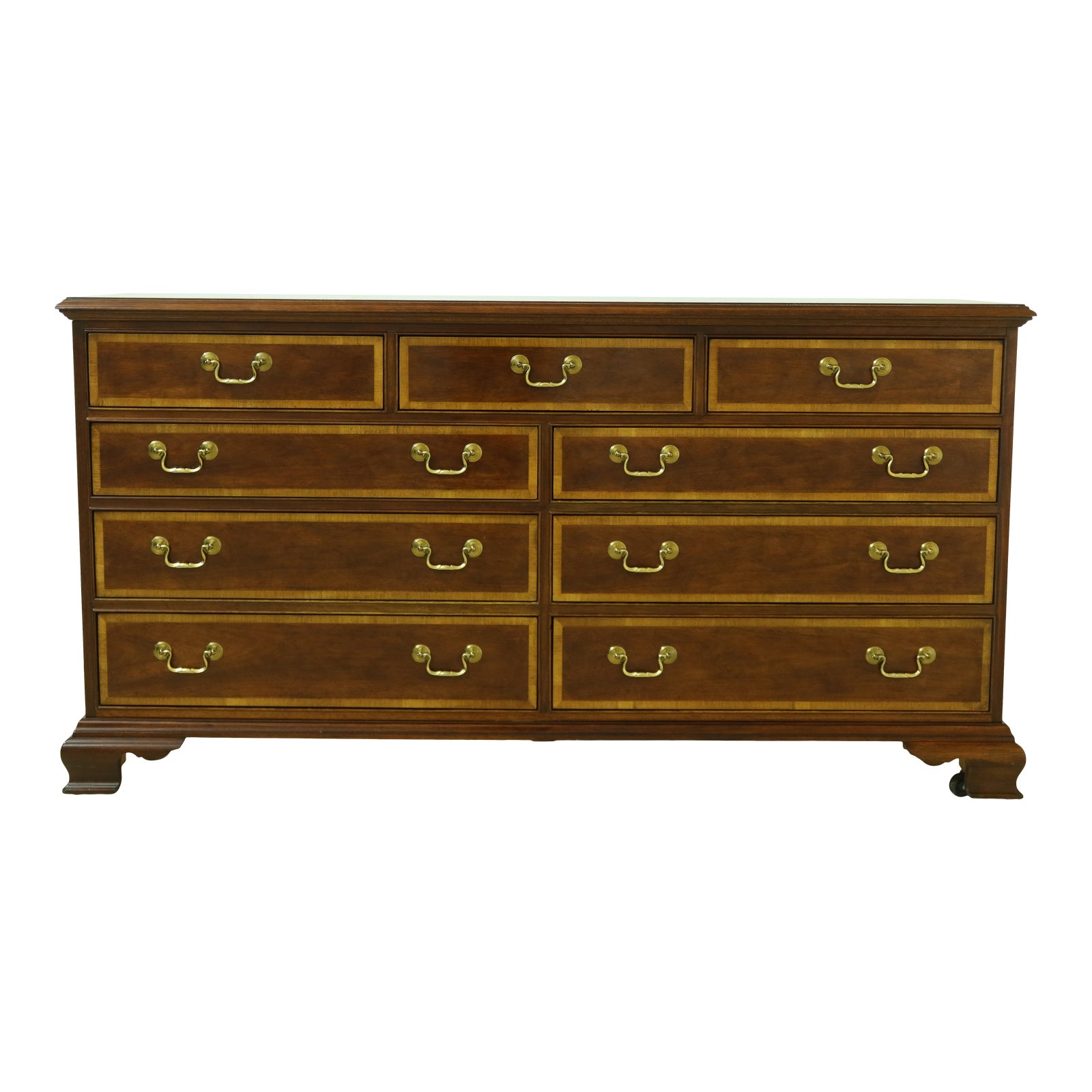 Thomasville Mahogany Collection Banded Front Dresser Chairish