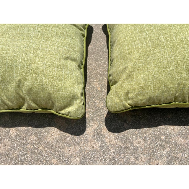 Boho Chic Vintage Green Chartreuse Pillows-2 For Sale - Image 3 of 3