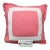 Shell Pink Linen W/ White Square Trim Pillow Provenance: The Susie Hilfiger Collection For Sale
