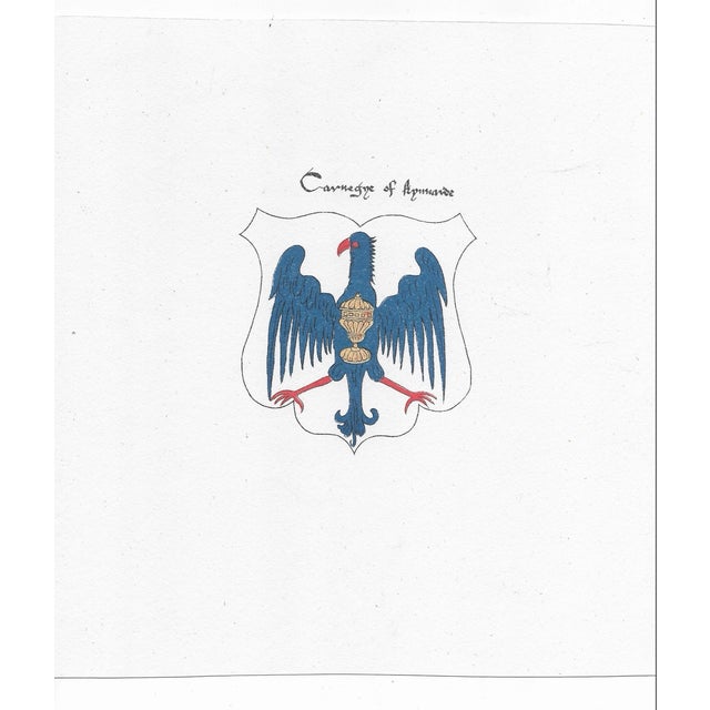 Traditional Pair of Antique Coat of Arms Heraldry Engravings For Sale - Image 3 of 4