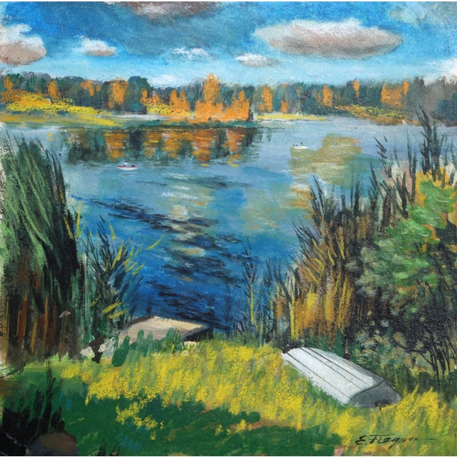 Erik Freyman, Lake in the Country, Pastels For Sale
