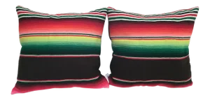 Mexican Serape Pillows - A Pair