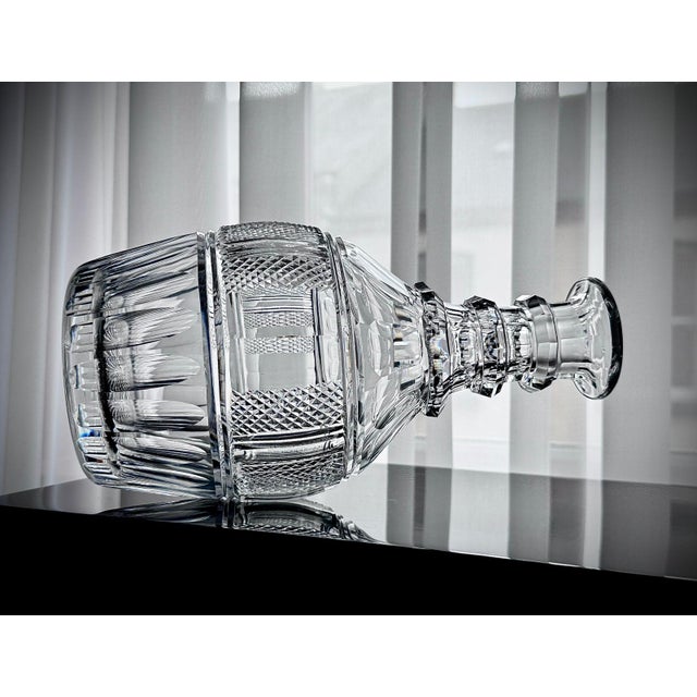 Vintage French Magnum Cut Crystal Decanter with Numbered Stopper, 1950s For Sale - Image 10 of 17