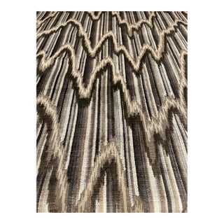 Caracole Modern Cut Velvet Warm Turin Marble Designer Fabric - 6.5 Yards For Sale