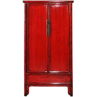 Tall Red Armoire Made in Ningbo, China For Sale