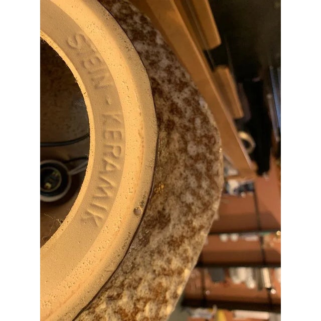 Ceramic Mid-Century West German Stoneware Large Brutalist Lamp in the Style of Scheurich or Bay For Sale - Image 7 of 16